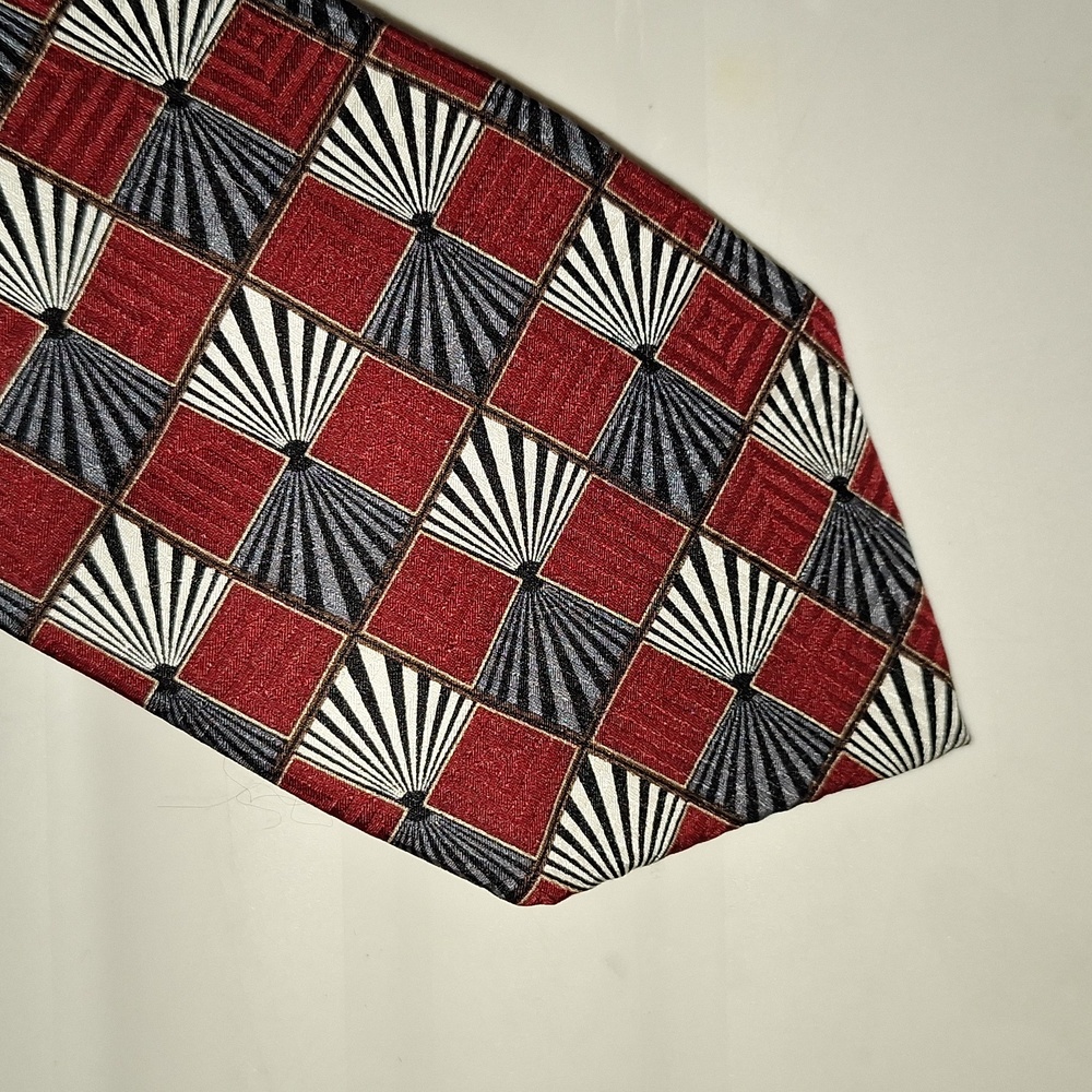Christian St John Limited necktie - red/gray/white